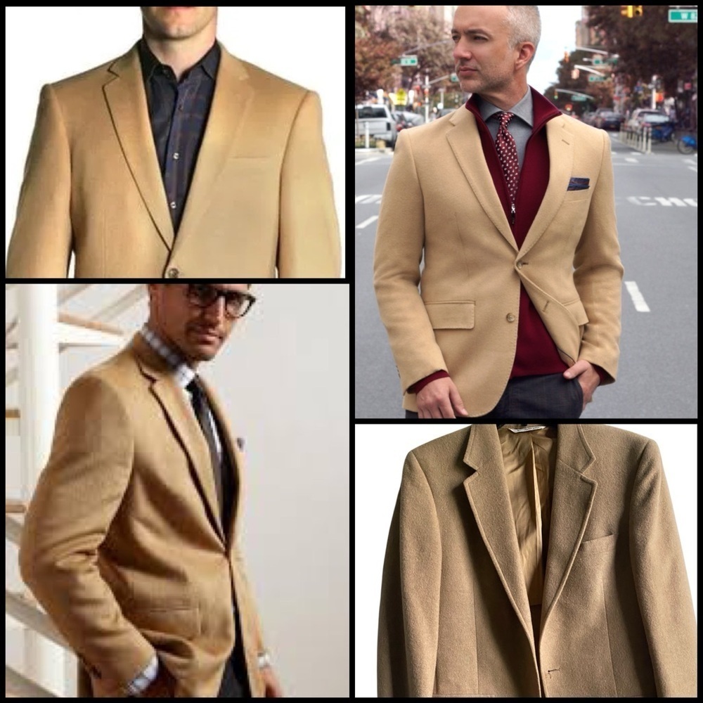 Vintage Merritt Schaefer & Brown Barrister Collection Camel Hair Tan Blazer 40